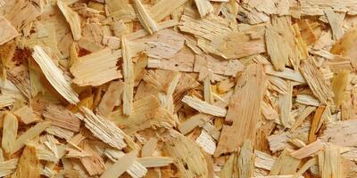 Wood Chipboard Texture Background Light Brown Wooden Shavings OSB Surface photo
