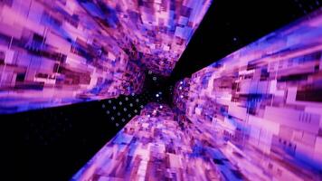 A purple tunnel with a bright light background VJ loop video