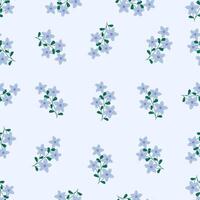 A blue and green floral pattern on a white background floral theme vector