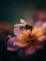 A Safe Impersonator A Hoverfly on a Forest Flower photo