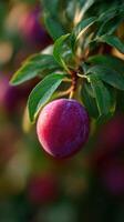 A Plump Purple Plum is the Orchards Juicy Delight photo
