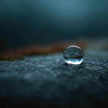 A Serene Dawn Scene on a Field with Dew photo