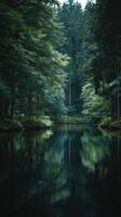 A Small And Quiet Lake Hidden Away In The Forest photo