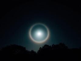 A Strange Halo Of Light Seen Around The Moon photo