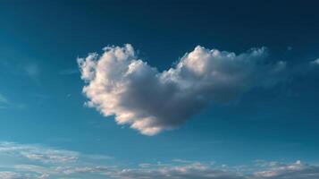 A Strange Cloud In The Sky With The Shape Of A Heart photo