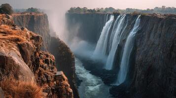 A Sunlit And Immense Cascade Of Great Size photo