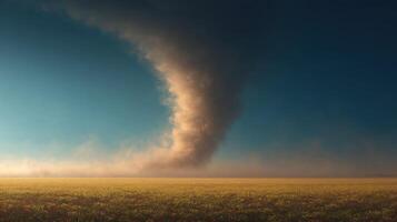 An Open Flower Field Disturbed By A Whirlwind photo
