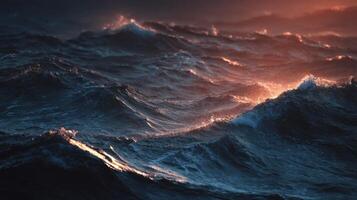 Another Stormy Ocean At Sunrise In A Dramatic Scene photo