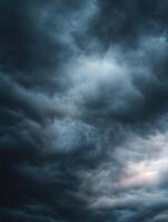 Dense And Dark Stratus Clouds Covering The Sky photo