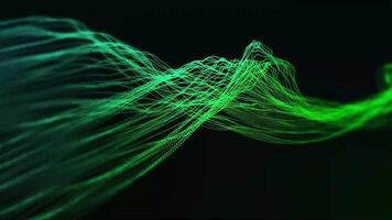 Green Particle Waveform Background Loop video