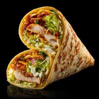 Flavorful Indian Kathi Roll Street Food photo
