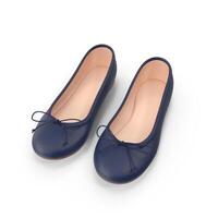 Navy Blue Ballerina Flats Elegant Footwear Style, 3d, white background photo