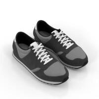 Classic Running Shoes A Detailed Product View, 3d, white background photo