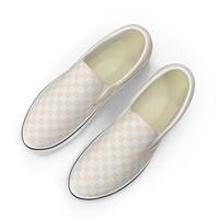 Elegant SlipOn Canvas Shoes A Chic Footwear Choice, 3d, white background photo