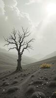 Silent Tree on the Mountainside photo