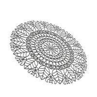 Intricate Mandala Design Elegant Circular Pattern, 3d, white background photo