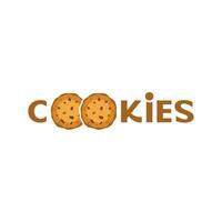 Cookies Logo with cookie image illustration vector