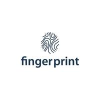 simple minimalist fingerprint logo line identity, for product brand, businesses or template illustration vector