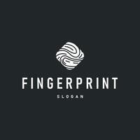 simple fingerprint logo an elegant line concept identity, for product brand, businesses or template illustration vector