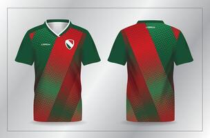 abstract pattern red and green background pattern for sport jersey football and soccer shirt template vector