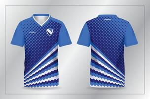 abstract blue background pattern for sport jersey football and soccer shirt template vector
