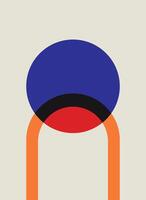 Design wall art bauhaus overlay vector