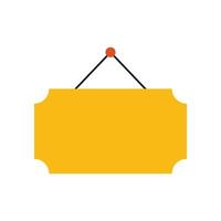 Illustration design template sign board hanging vector