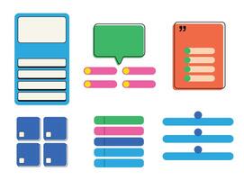 Set collection design ask question isolated vector