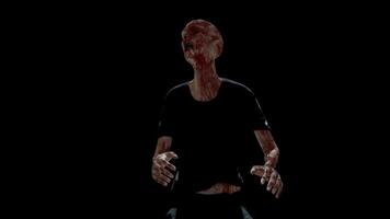 Realistic Zombie Low Angle View video