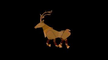 Origami Deer Running Side View video