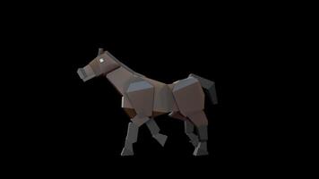 Origami Horse Running Side View video
