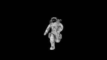 Astronaut Running Front View video