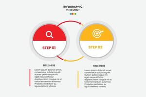 Two-element circular infographic for business, data, or presentation use. Clean, modern vector