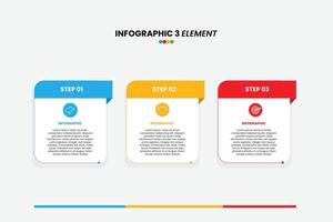 infographics element template with four steps vector