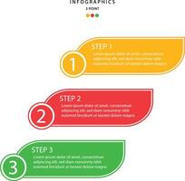 Infographic colorful 3 point banner text columns illustration vector