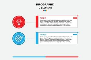 infographic template with two connected elements and a central circular chart. Ideal for showing comparisons, dual processes, pros and cons, or before-after scenarios. Fully editable vector