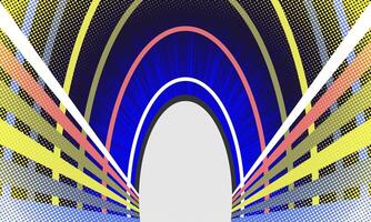 abstract festival event with colorful line art ornament and halftone texture, Abstract background with text space and copy space area for poster, flyer, banner event vector