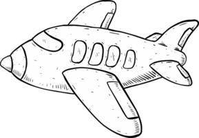 Sketch illustration of airplane vector