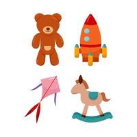 Set Of Colorful Toys vector