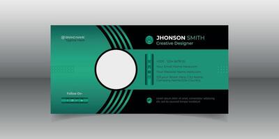Professional email signature template design vector