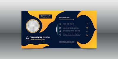 Professional cover signature template design vector