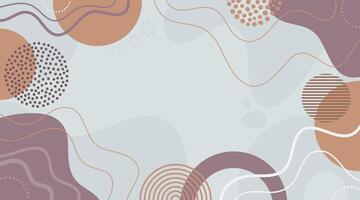 Line art drawing with abstract shape. vector
