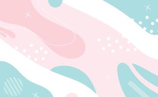 abstract soft pink and blue pastel memphis wallpaper. summer background vector