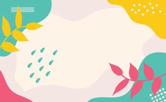 colorful Abstract fluid shape memphis style poster design templates vector
