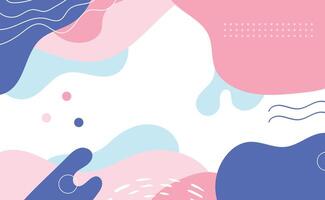 Abstract pink classic fluid shape memphis style poster design templates vector