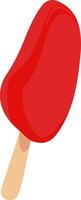 Bright Red Fruit Ice Cream vector