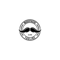 mustache simple retro logo designs. mustache vintage vector