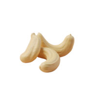 Realistic 3D Cashew Nuts Trio Isolated Nut Composition with Transparent Background for Premium Food Packaging, Branding, and Digital Design png