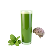3D Spinach Juice Drink Memory Booster Transparent Background Health Image png