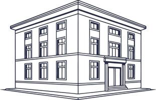 Clean and Professional Bank Building Concept for Investment and Web Graphics vector